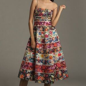 Maeve Multicolor Floral Midi Dress